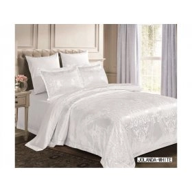 Комплект постельного белья jolanda-white жаккард двуспальный двуспальный, евро