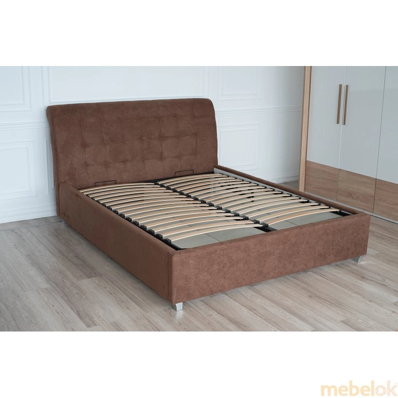 кровать с видом в обстановке (Кровать Coffe Time Cappuccino с подъемным механизмом 160х200)