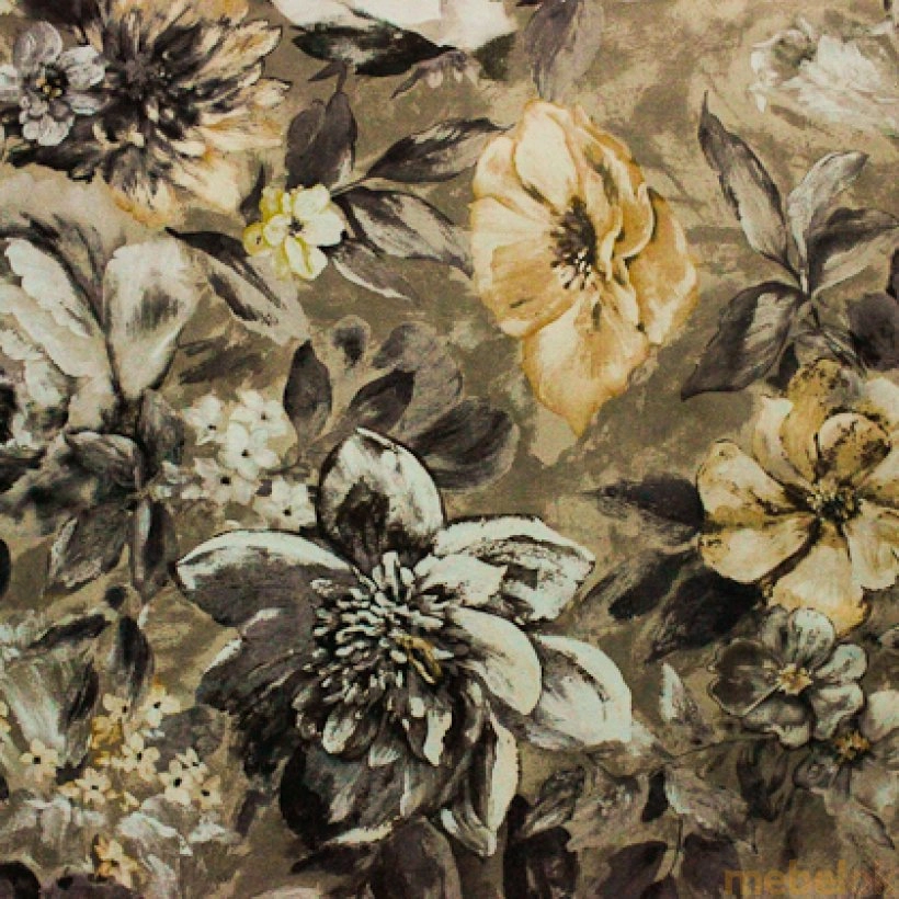 Ткань велюр Фиона Flower Grey