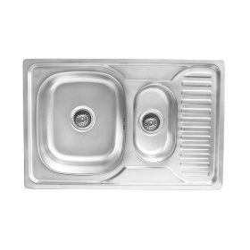 Кухонна мийка нержавіюча сталь декор із сифоном (LE-5015 DE)