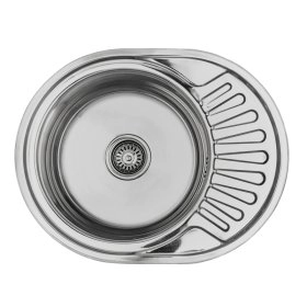 Кухонна мийка нержавіюча сталь із сифоном (LE-5002 CH)