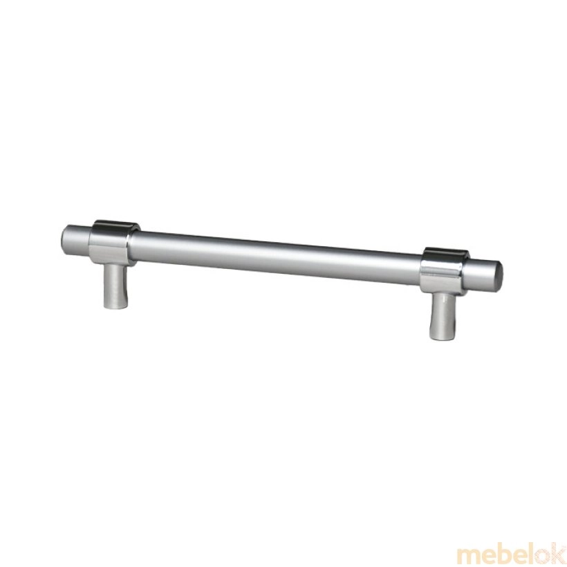 Мебельная ручка-рейлинг 96 мм хром-матовый хром (S-3411-96 CH-MC)