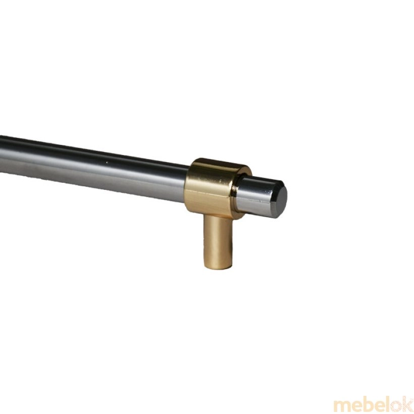 Мебельная ручка-рейлинг 128 мм хром-золото (S-3411-128 CH-OT) от фабрики Kerron (Керрон)