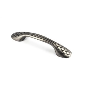 Мебельная ручка-скоба 96 мм состаренное серебро (RS-010-96 BAZ)