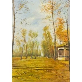 Картина Законженный этюд - Беседка в лесопосадке 50x70