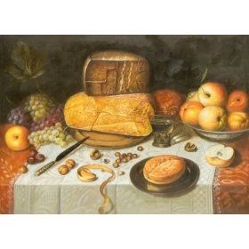 Картина Сыр и вино - изображение на полотне 50x70