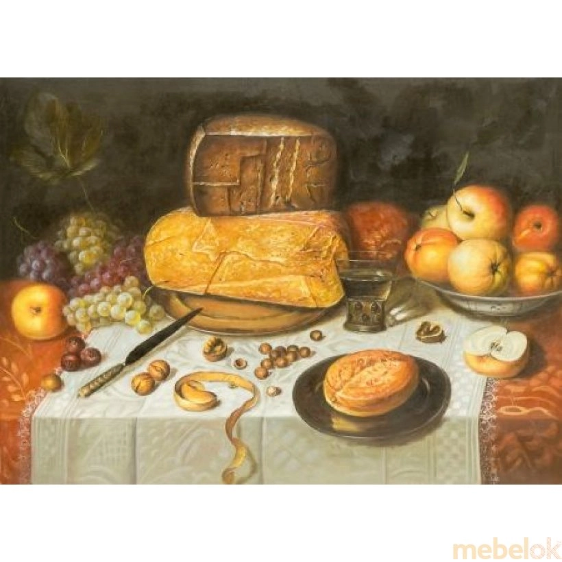 Картина Сир та вино - зображення на полотні 50x70
