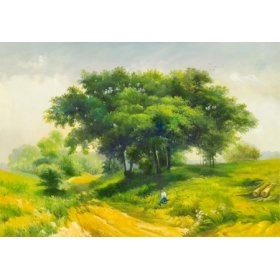Картина Дорожка в лес - полотно реализма 35x50