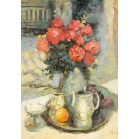 Картина Красные розы - выполненный набросок 50x70