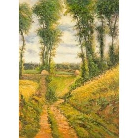 Картина Пейзаж тропинка вдоль поля - картина маслом 50x70