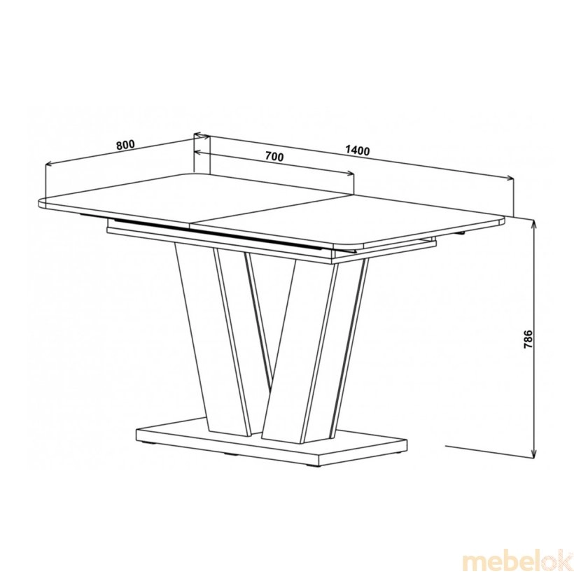 стіл з виглядом в обстановці (Стіл розкладний TORINO 140(180) Блеквуд Ячмінний - Графіт)