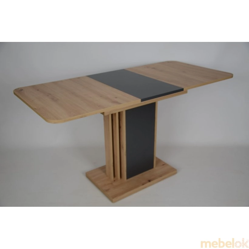 стіл з виглядом в обстановці (Стіл SOLO A/D антрацит/дуб артизан)
