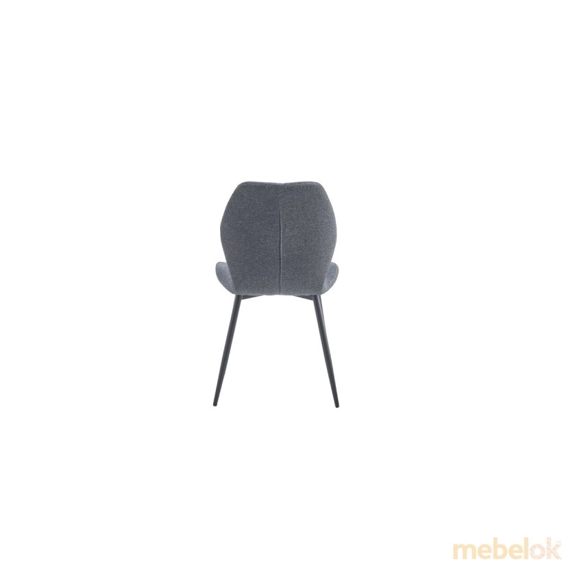 стул с видом в обстановке (Стул CHIP черный каркас/графит тк.)