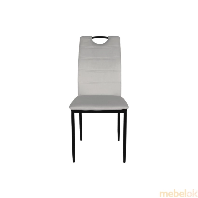 стілець з виглядом в обстановці (Стілець ALEX чорний каркас/світло-сірий)