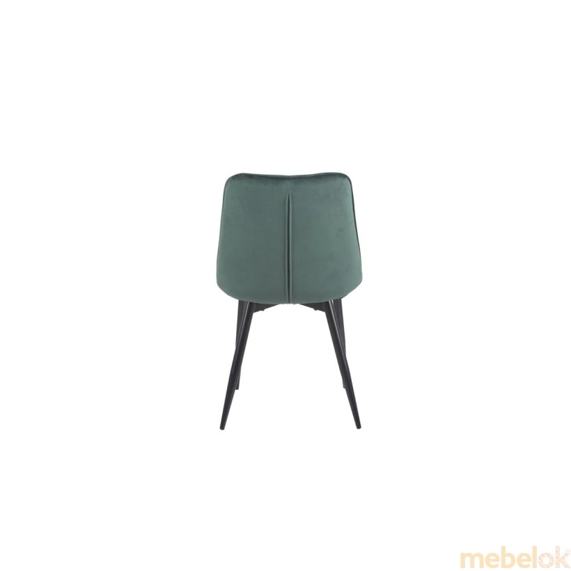 стул с видом в обстановке (Стул CHARLIE черный - зеленый)