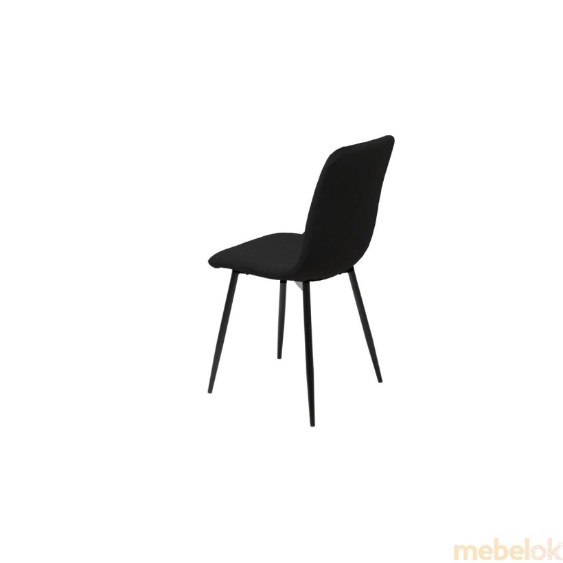 стул с видом в обстановке (Стул PERLA черный каркас/черный)