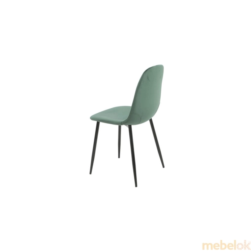 стул с видом в обстановке (Стул LUKE черный - зеленый)