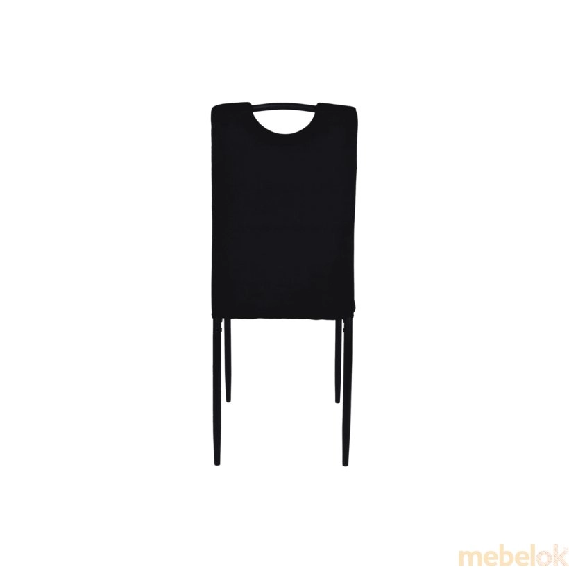 стілець з виглядом в обстановці (Стілець ALEX чорний каркас/чорний)