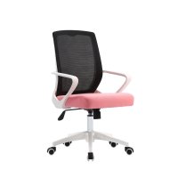 Крісло поворотне DIXY чорне/рожевий/білий каркас