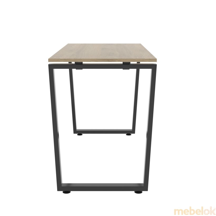 стол с видом в обстановке (Стол рабочий №11 черный металл - белый)