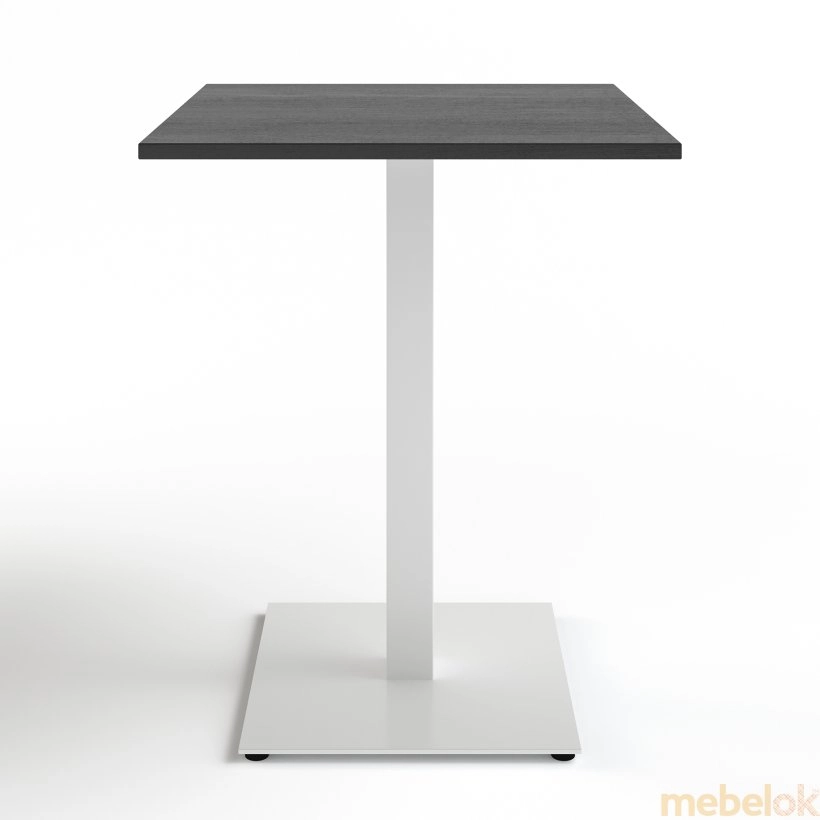 Стол Tetra light 60x60 белый металл - черное ДСП