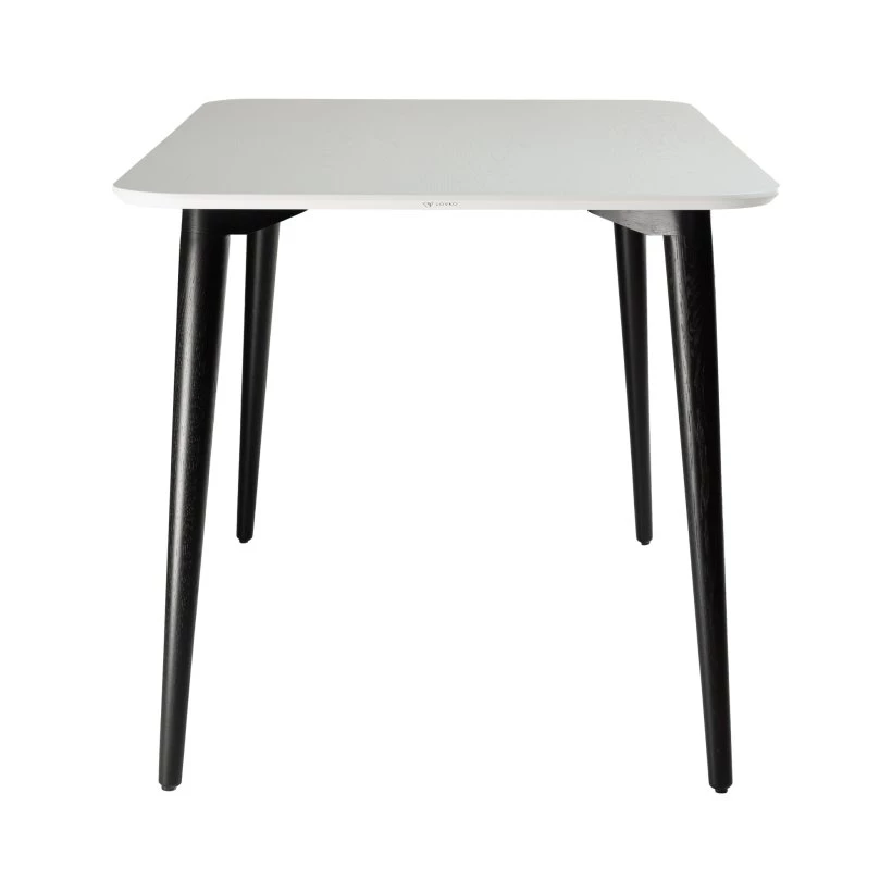 стол с видом в обстановке (Стол Dan 120х80 белый/черный)