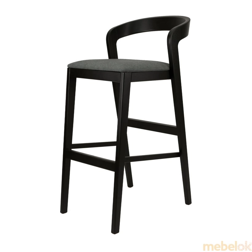 стул с видом в обстановке (Стул барный Floki черный)