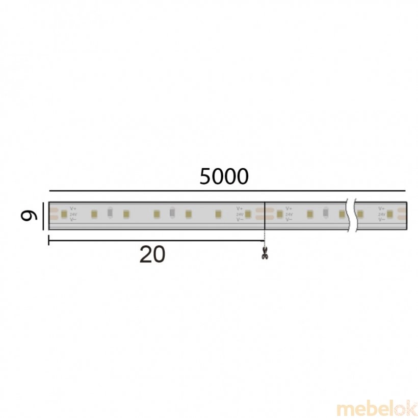 Светодиодная лента неоновая LED Strip Micro5 500 см (цена м.п.)