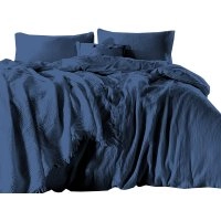Комплект постельного белья Muslin евро Dark Blue