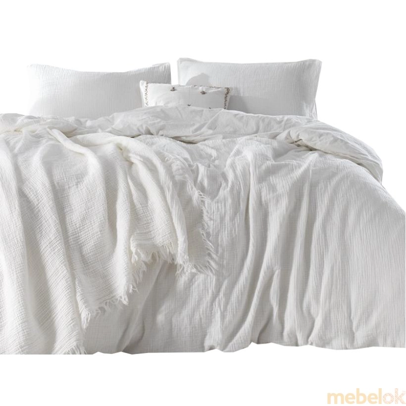Комплект постельного белья Muslin семейный White