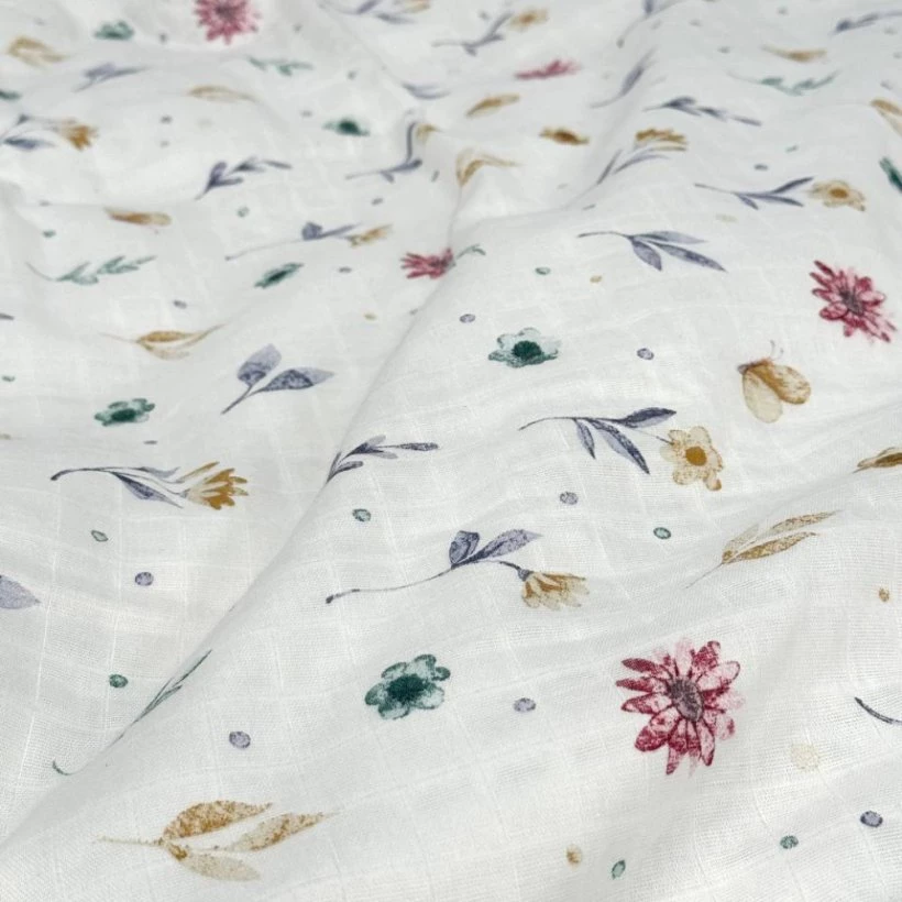 Комплект постельного белья Flowers муслин подростковый от фабрики SoundSleep (СаундСлип)