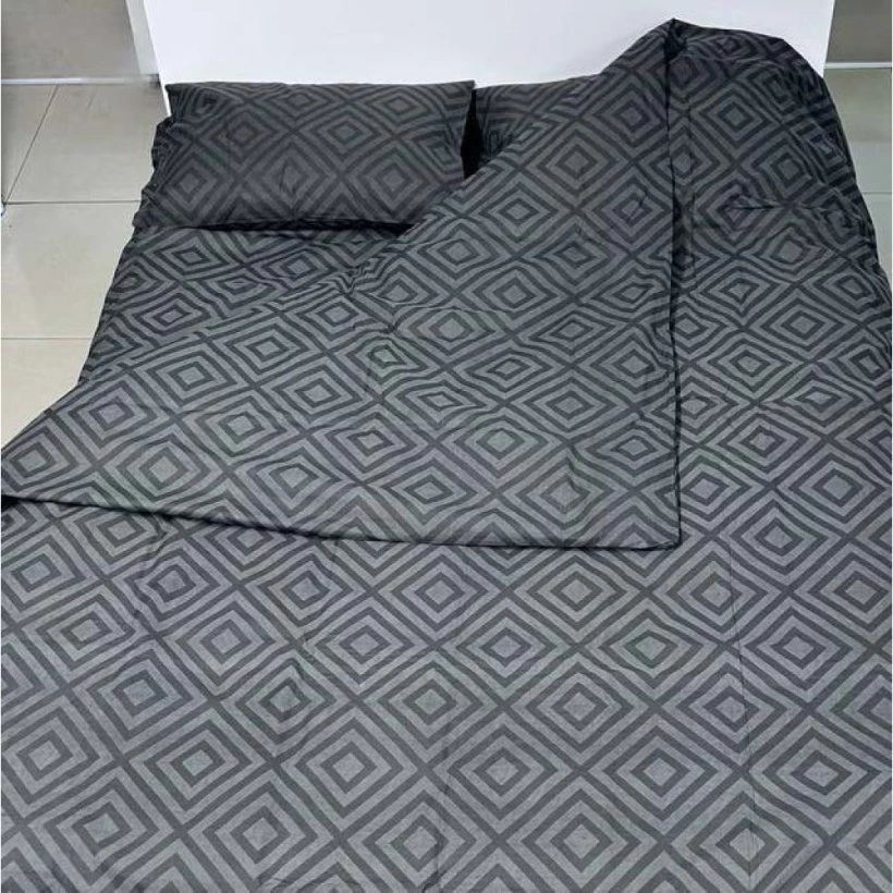 Комплект постельного белья Rhomb бязь евро черный от фабрики SoundSleep (СаундСлип)