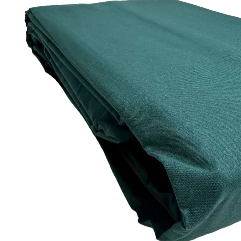 гарнитур постельного белья с видом в обстановке (Комплект постельного белья Manner Dark green бязь евро)