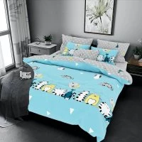 Комплект постельного белья Lovely kitten blue бязь полуторный
