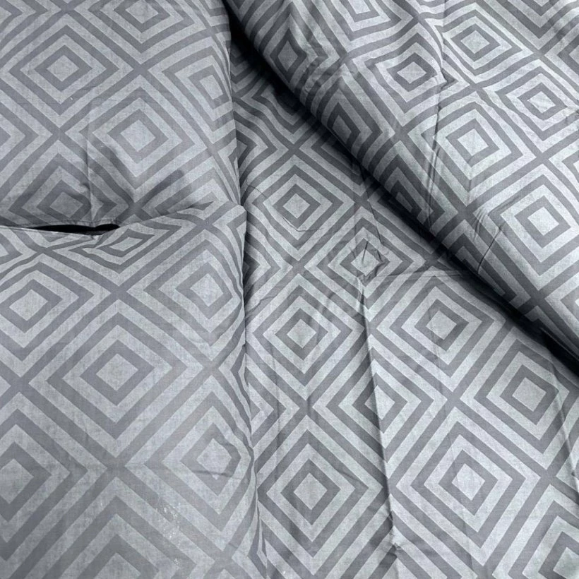 Комплект постельного белья Rhomb бязь евро черный с другого ракурса