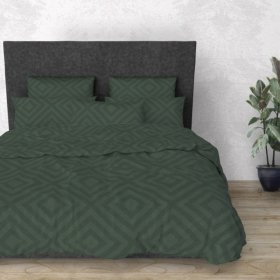 Комплект постельного белья Rhomb бязь евро зеленый