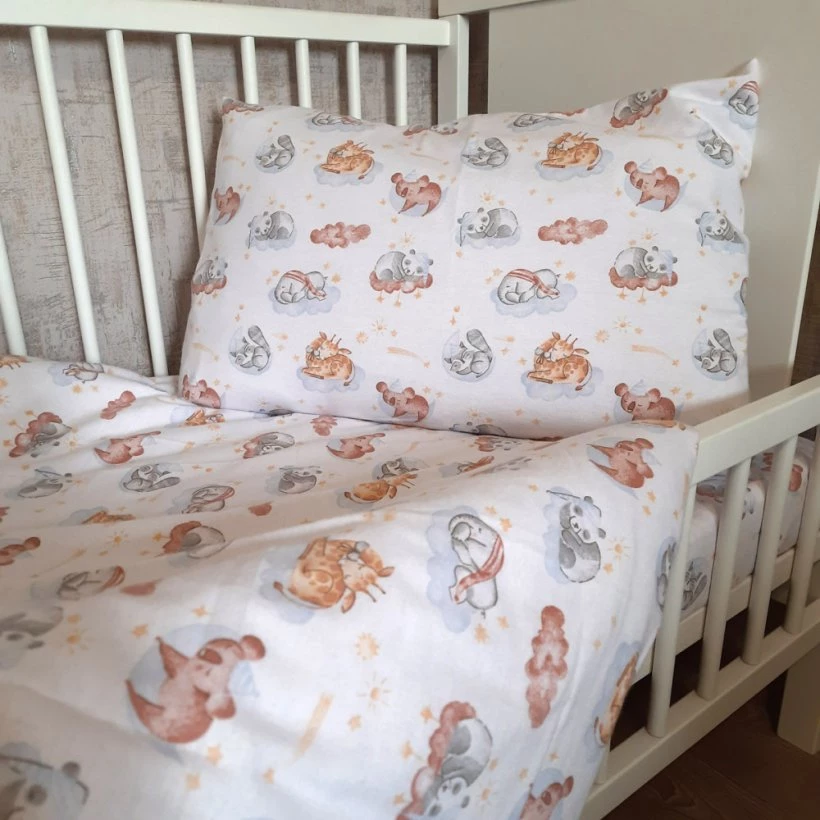 Комплект постельного белья Sleeping animals фланель детский от фабрики SoundSleep (СаундСлип)