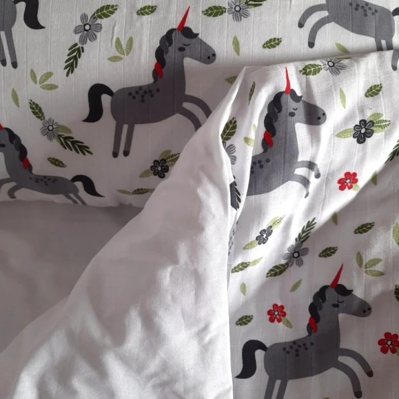 Комплект постельного белья Unicorn муслин подростковый от фабрики SoundSleep (СаундСлип)