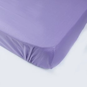 Простынь на резинке 140х200 ранфорс фиолетовая