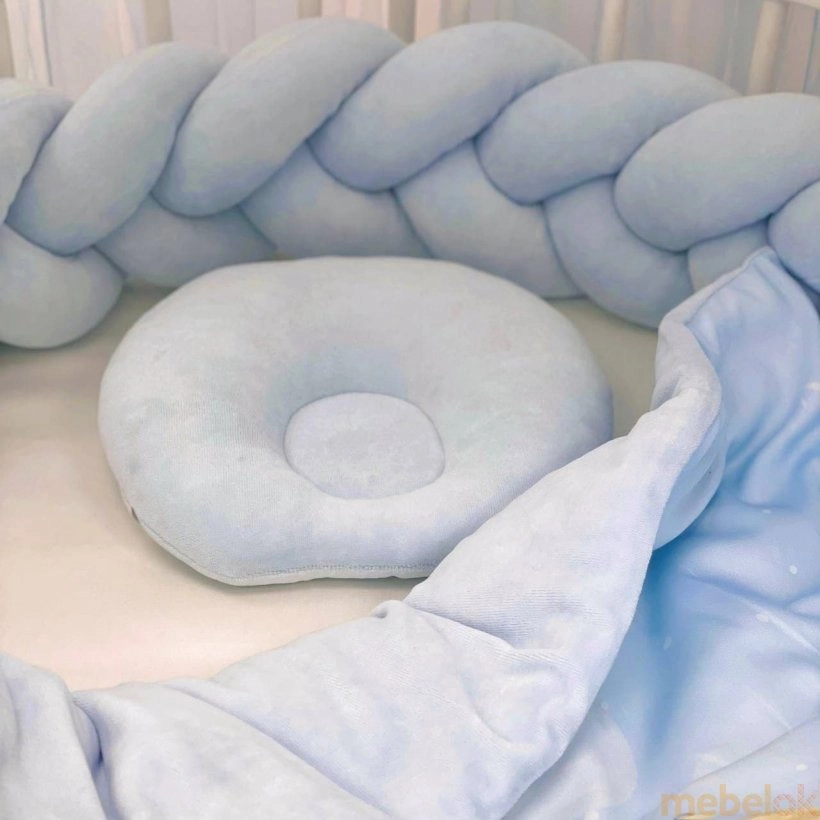 гарнітур постільної білизни з виглядом в обстановці (Комплект для детской кроватки Sweet Dream Слоник)