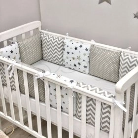 Бортики Baby Design Stars серый