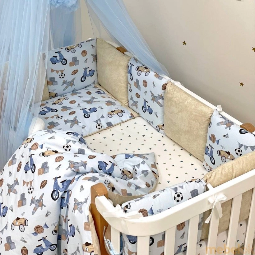 Комплекты в кроватку для новорожденных с бортиками – Cонный Гномик