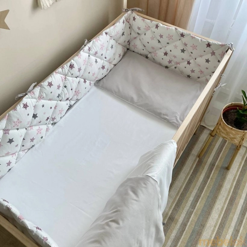 Комплект для кроватки Baby Dream Stars розовый