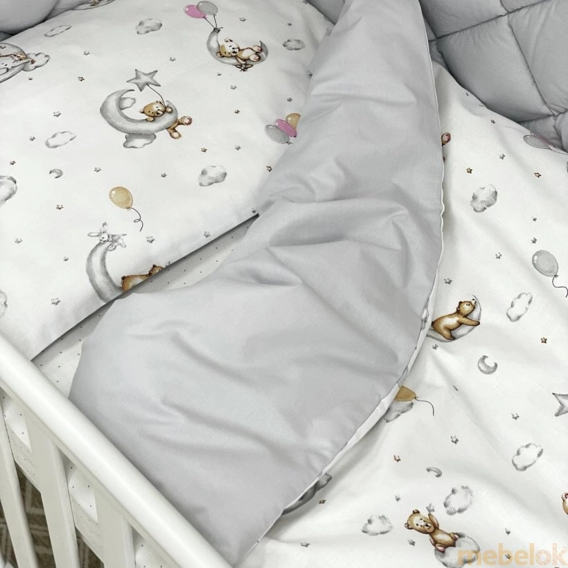 Комплект для кроватки Baby Mix Тедди серый