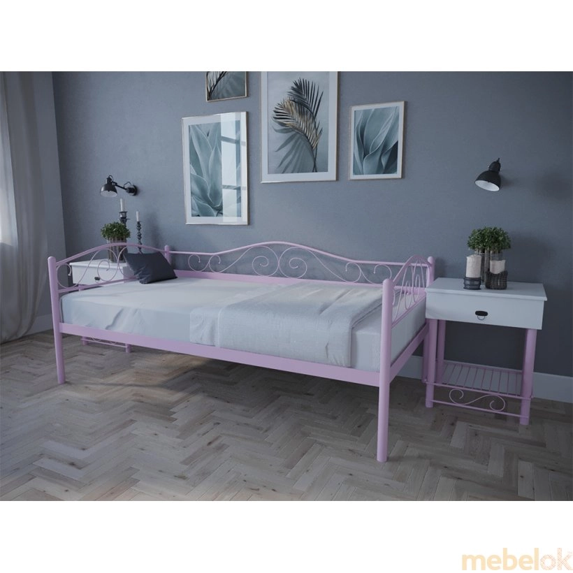 ліжко з виглядом в обстановці (Тахта Элис Люкс 80х200)