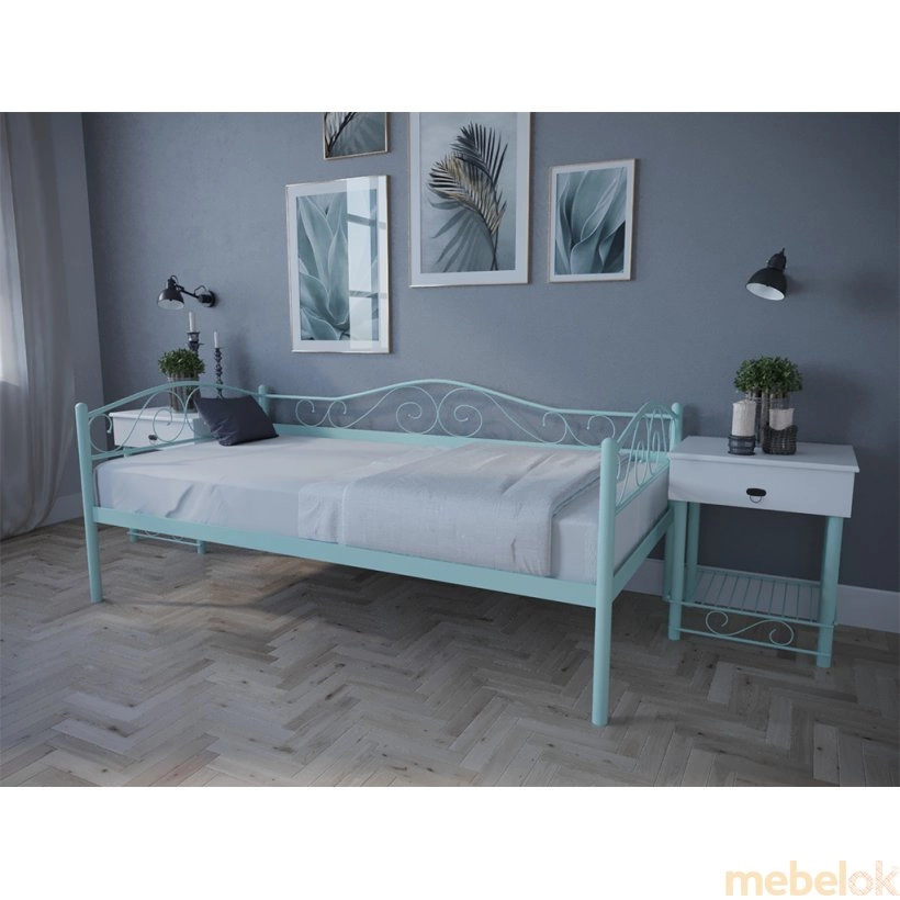 ліжко з виглядом в обстановці (Тахта Элис Люкс 90х200)