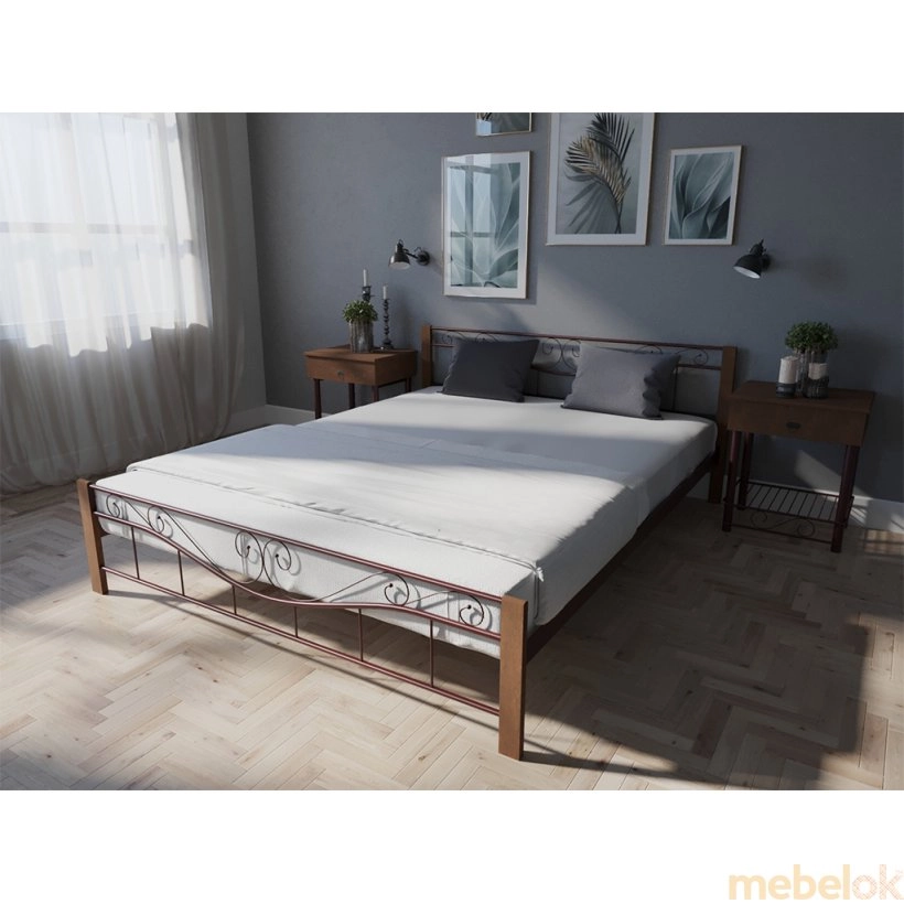ліжко з виглядом в обстановці (Ліжко Эмили 140х190)