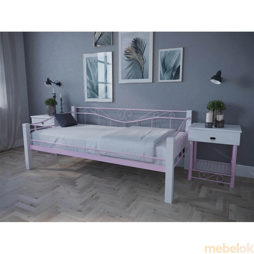 ліжко з виглядом в обстановці (Тахта Эмили 90х200)