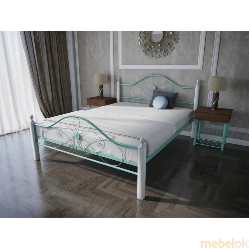 ліжко з виглядом в обстановці (Кровать Фелиция Вуд 160х190)