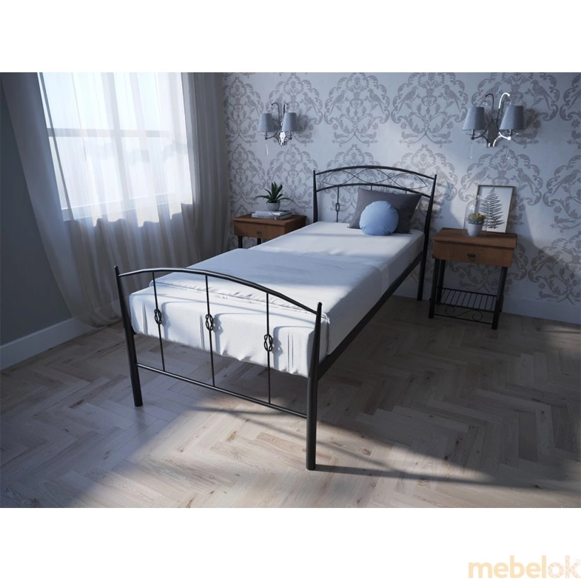ліжко з виглядом в обстановці (Кровать Летиция  80х190)